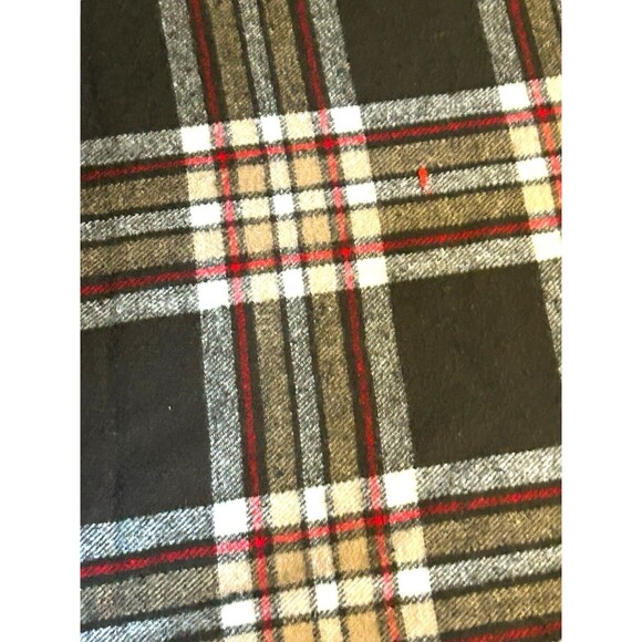 Vintage Faribo Wool Plaid Throw Blanket Fringed Picnic Stadium Blanket - Picture 2 of 5